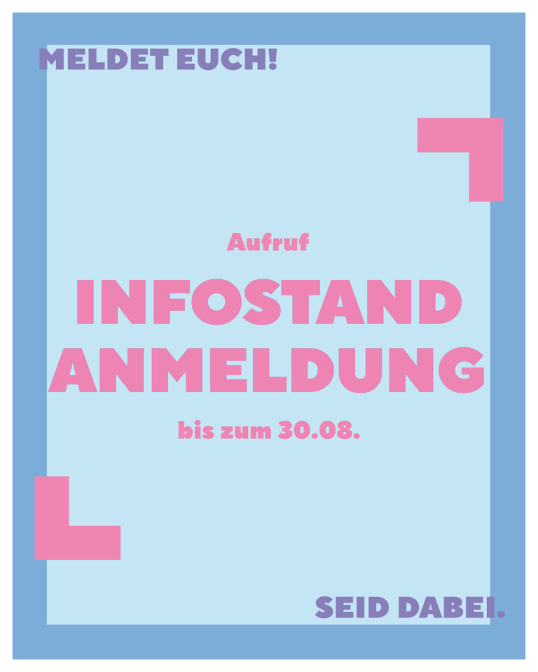 Infostand-Anmeldung
